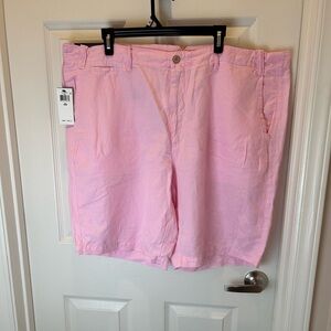 NWT RALPH LAUREN MENS LINEN COTTON BLEND PINK SHORTS SIZE 42